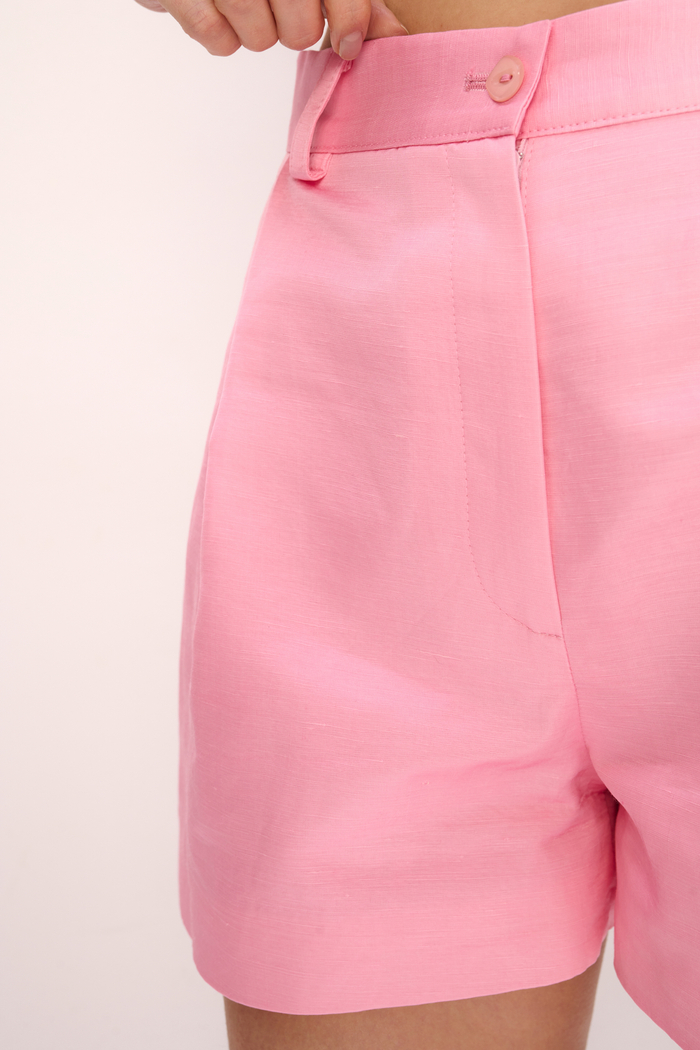 KRÓTKIE LNIANE SPODENKI EZE BARBIE PINK