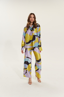 CERVO WIDE LEG PANTS WITH COLORFUL PRINT