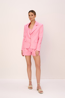 EZE LINEN AND SILK JACKET IN BARBIE PINK