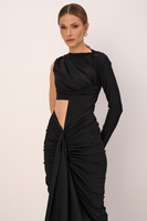 MARSZCZONA SUKIENKA NA JEDNO RAMIE LONDON STERLING GREY