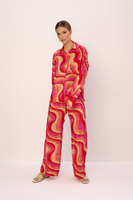 LIMA LONG SLEEVE BUTTONED SHIRT IN PINK ABSTRACT  