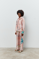 ANTIBES LONG WIDE PANTS IN PEACH PINK