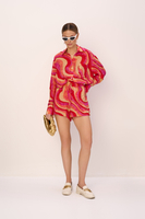 LIMA WIDE CUT SHORTS IN ABSTRACT PINK 