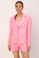 EZE LINEN AND SILK JACKET IN BARBIE PINK