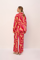 LIMA LONG SLEEVE BUTTONED SHIRT IN PINK ABSTRACT  