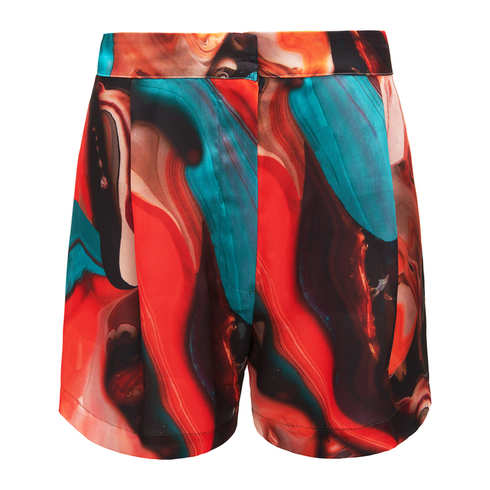SOLE SHORTS WITH A BLEND OF SILK IN MULTICOLOR