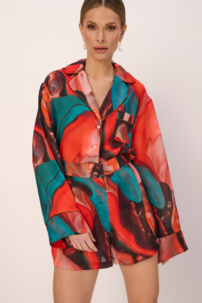 SOLE SHORTS WITH A BLEND OF SILK IN MULTICOLOR