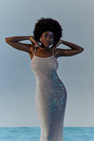 LONG SEQUINED ONLIMP DRESS