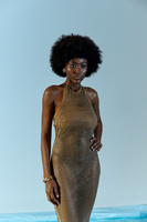 RHINESTONE CROCHET RIO MAXI DRESS