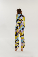 CERVO WIDE LEG PANTS WITH COLORFUL PRINT