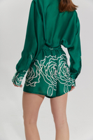 CANNES ROSE SHORTS IN EMERALD GREEN