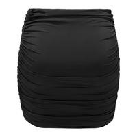 IPANEMA RUCHED MINI SKIRT WITH CUT OUTS IN BLACK 
