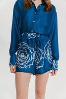 CANNES ROSE SHORTS IN COBALT BLUE