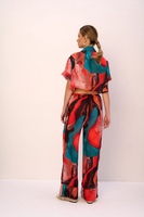 SZEROKIE SPODNIE Z DOMIESZKĄ JEDWABIU SOLEIL 