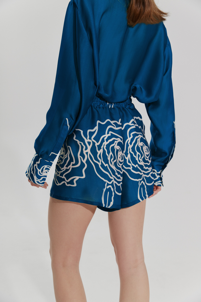 CANNES ROSE SHORTS IN COBALT BLUE