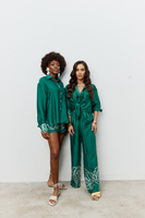 KOSZULA Z MOTYWEM RÓŻY CANNES ROSE EMERALD GREEN PRE ORDER 