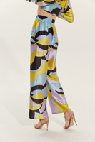 CERVO WIDE LEG PANTS WITH COLORFUL PRINT