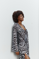 NAIROBI MAXI KIMONO DRESS IN ZEBRA 