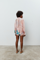 ANTIBES LONG SLEEVE SHIRT IN PEACH PINK