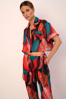 SOLEIL SILK BLEND CROP SHIRT 