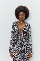 DŁUGA KIMONOWA SUKIENKA NAIROBI ZEBRA