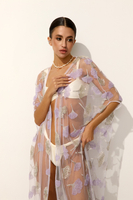 SAO EMBELLISHED BEACH ROBE IN AMETHYST 