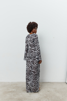 NAIROBI MAXI KIMONO DRESS IN ZEBRA 